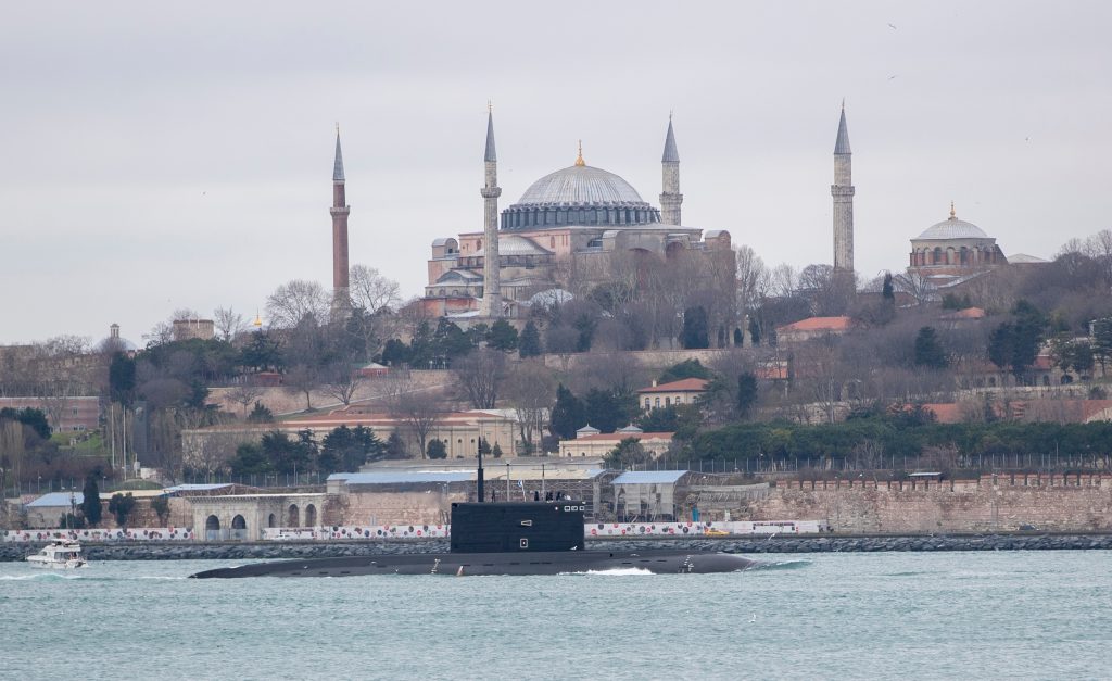 Russian,Navy,Diesel-electric,Kilo,Class,Submarine,Rostov-on-don,Sails,Through,The