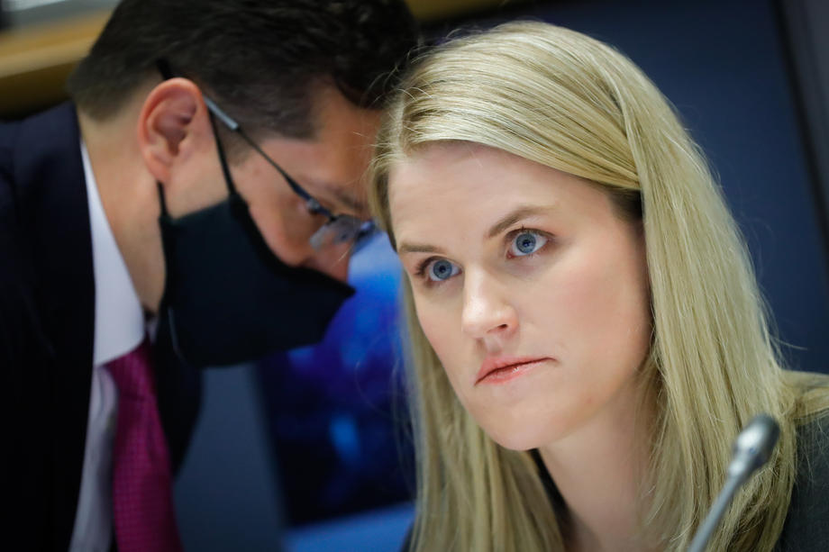 Facebook whistleblower Frances Haugen at the European Parliament