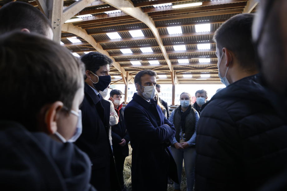 French President Emmanuel Macron visits Creuse department
