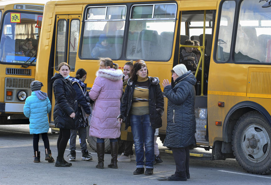 Evacuation of women and children from Donetsk People’s Republic to the Rostov region of Russia