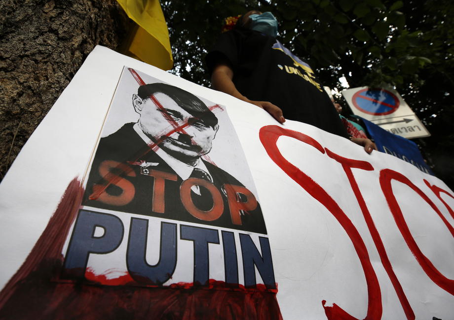 Protest against Russian invasion of Ukraine in Bangkok