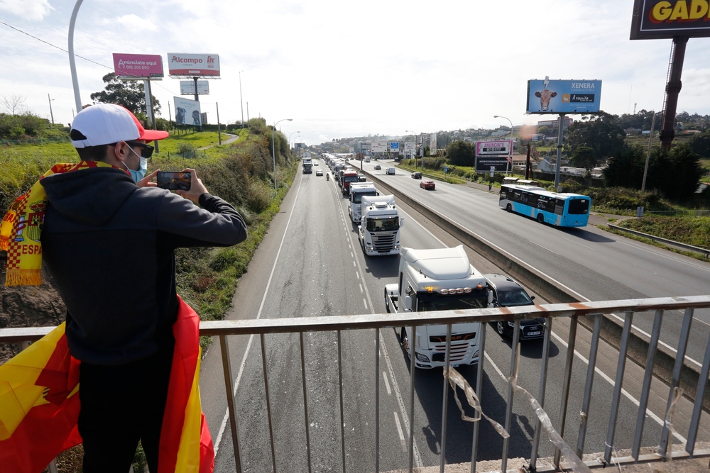 A,Coruna-spain.,Person,With,The,Scarf,And,The,National,Flag