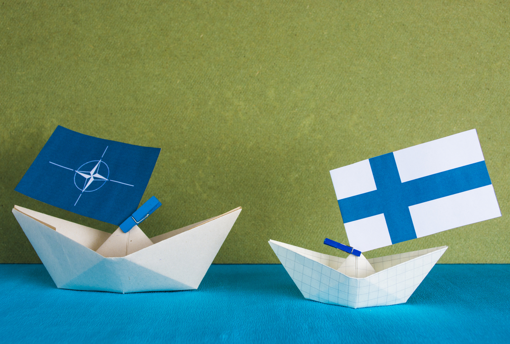 Paper,Ship,With,Flags,Of,Nato,Alliance,And,Finland,2016