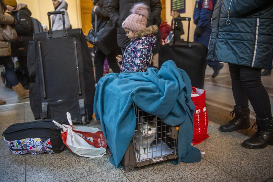 Refugees from Ukraine at the Keleti Railway Station in Budapest