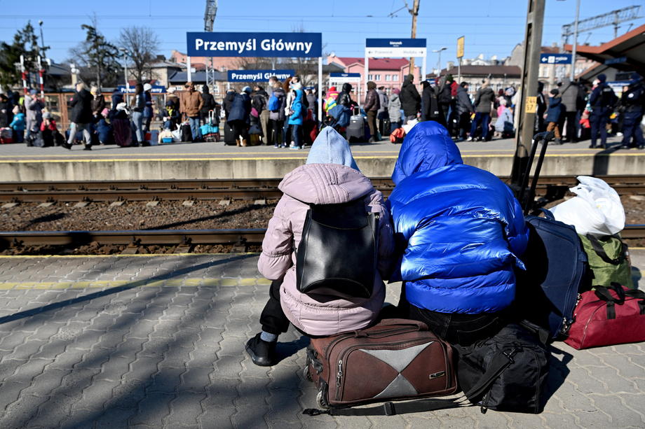 Ukrainian refugees in Przemysl