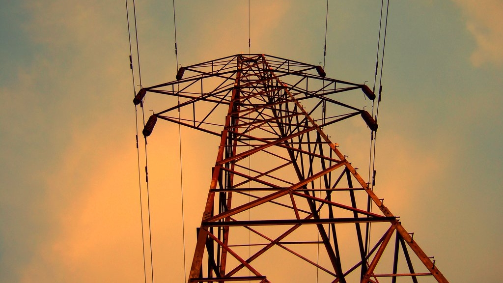 Electricity pylon dusk