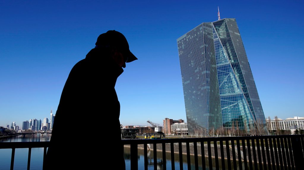 epa09814342 An exterior view of the European Central Bank (ECB) in Frankfurt am Main, Germany, 10 March 2022. The ECB Governing Council will hold a monetary policy meeting on 10 March.  EPA-EFE/RONALD WITTEK