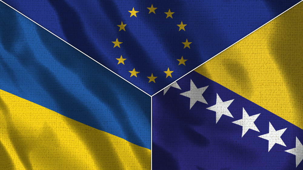 Ukraine,And,Bosnia,And,Herzegovina,And,European,Union,Realistic,Three