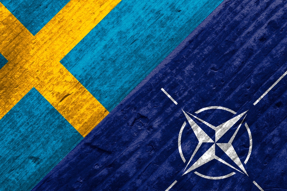 Kyiv,,Ukraine,-,April,20,,2022.,Flags,Of,Sweden,And