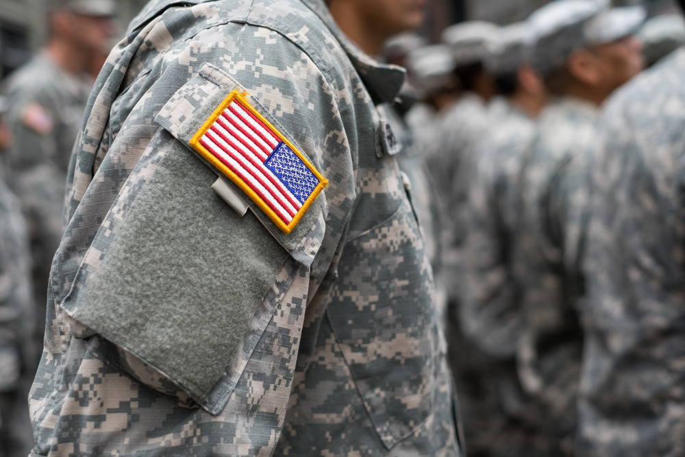 Usa,Patch,Flag,On,Soldiers,Arm