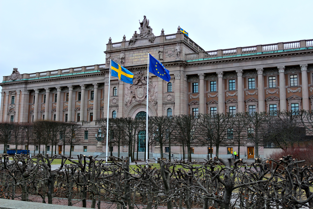 Parliament,Of,Sweden,-,Sveriges,Riksdag,In,Stockholm,-,On
