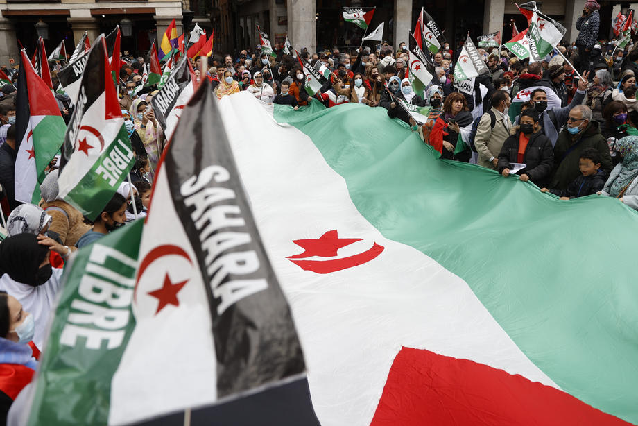 Rally for the self-determination of the Saharawi people
