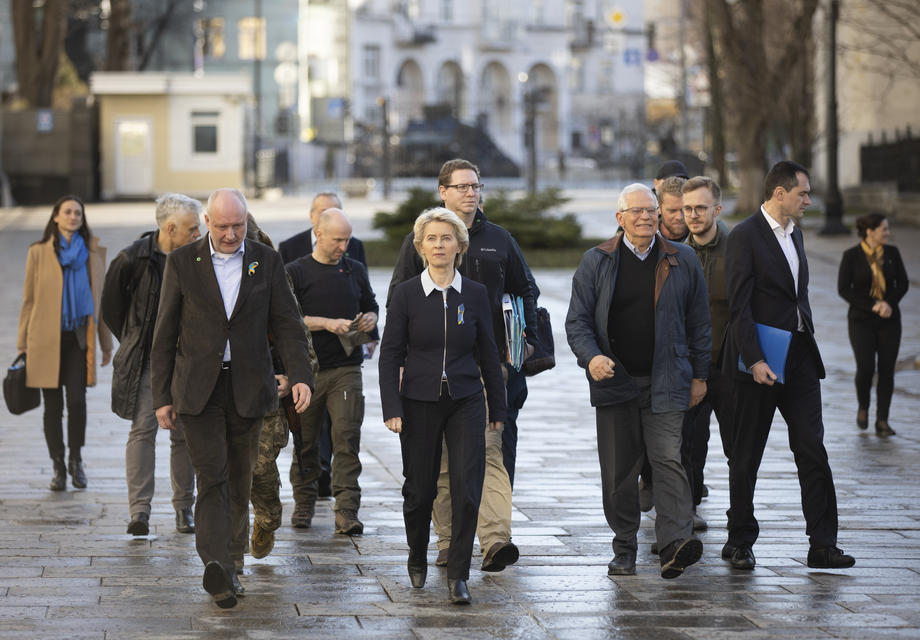 EU Commission President Ursula von der Leyen and EU foreign affairs envoy Josep Borrell visit Ukraine