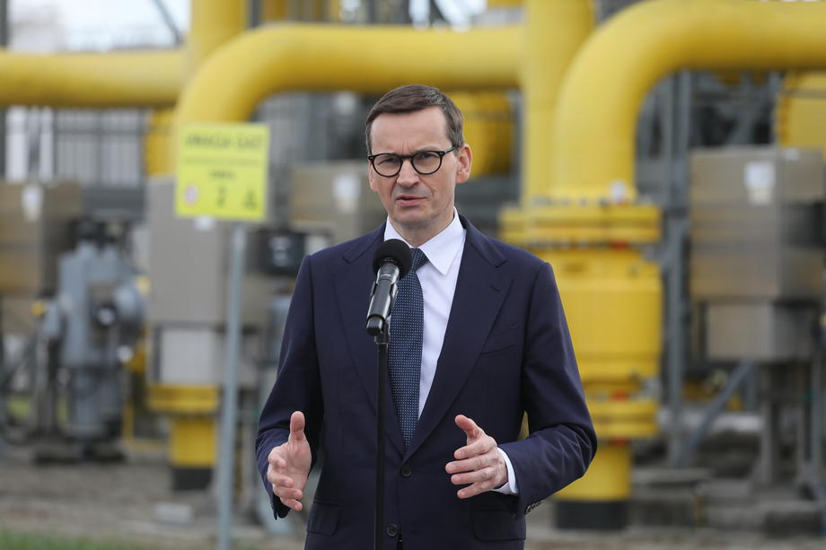 The gas pipeline in Rembelszczyzna near Warsaw