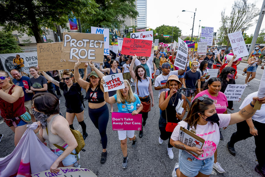 Abortion rights protest in Atlanta, Georgia