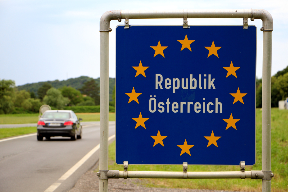 Rattersdorf,,Austria,-,June,18,,2020:,Car,Pass,Through,Hungarian-austrian