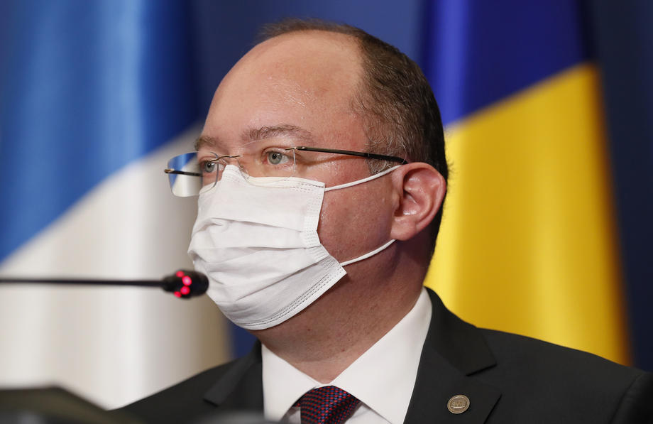 French Foreign Affairs Minister Jean-Yves Le Drian attending Bucharest Format (B9) Summit on Ukraine