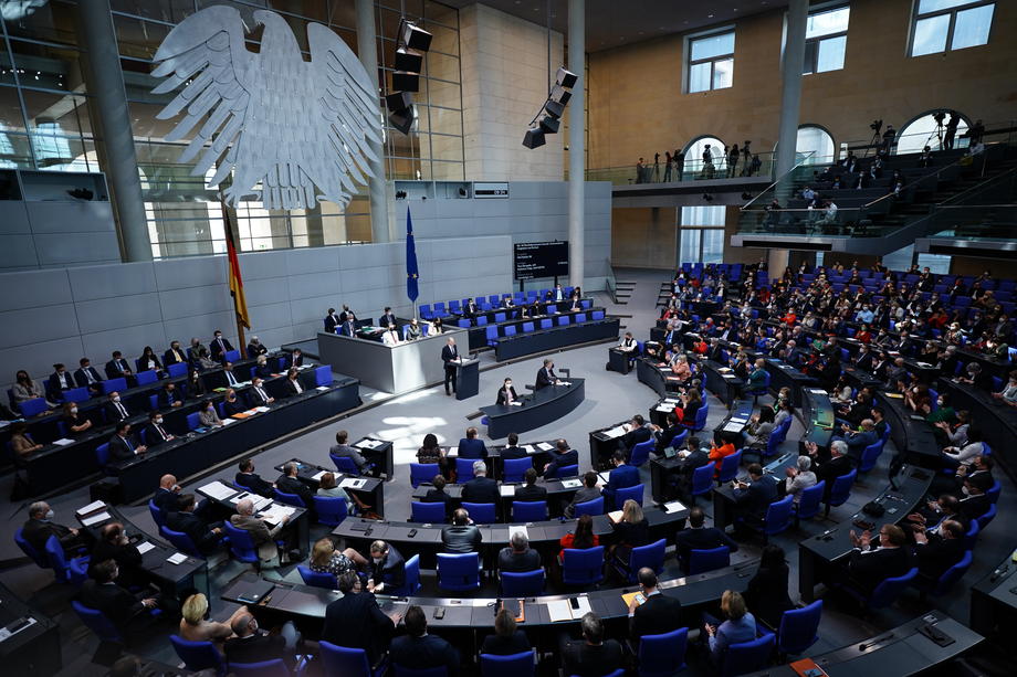 German Parliament session in Berlin