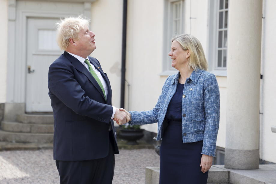 Boris Johnson meets Magdalena Andersson in Sweden