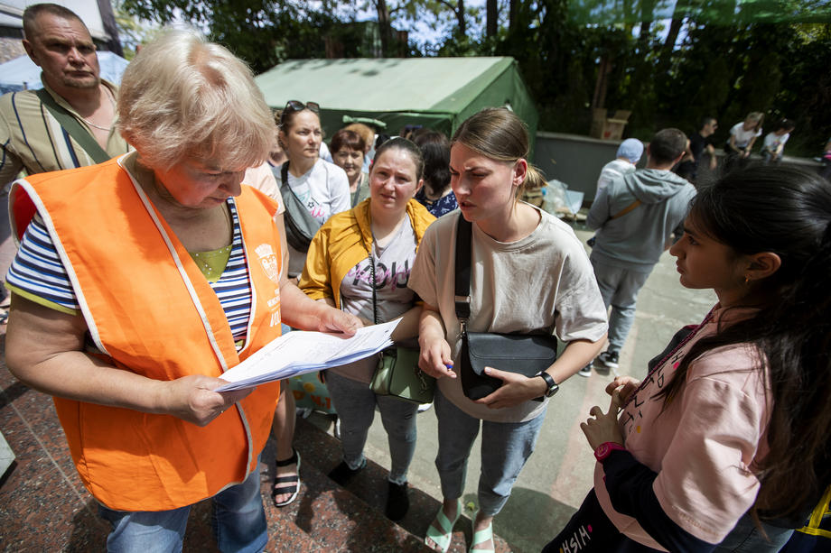 Refugee camp for Ukrainians in Moldova