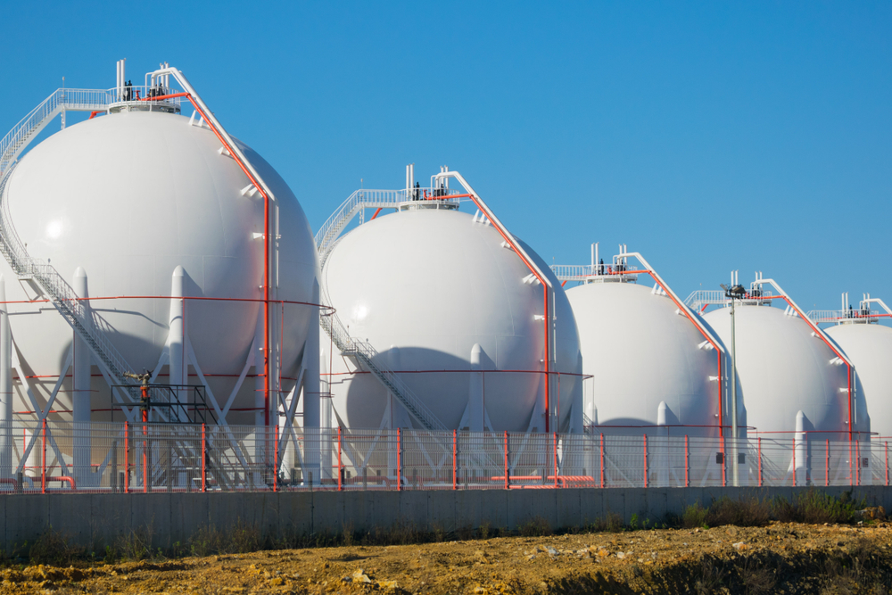 Liquefied,Petroleum,Gas,(lpg),Storage,Tanks.,Gas,Plant.