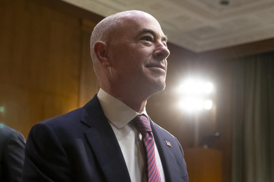 US Homeland Security Secretary Alejandro Mayorkas testifies before the Senate Judiciary Committee