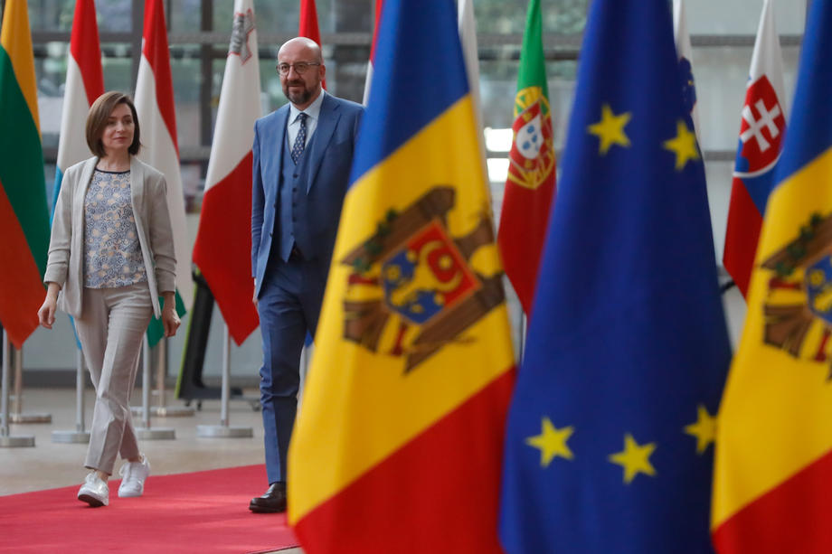 President of Moldova Maia Sandu in Brussels