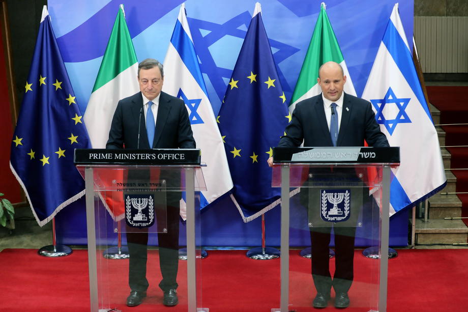 Italian Prime Minister Mario Draghi visits Israel