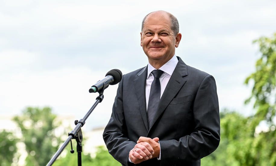 “Große Veränderungen stehen vor uns”, so Bundeskanzler Olaf Scholz bei der Eröffnung des Auftakttreffens der Allianz für Transformation.