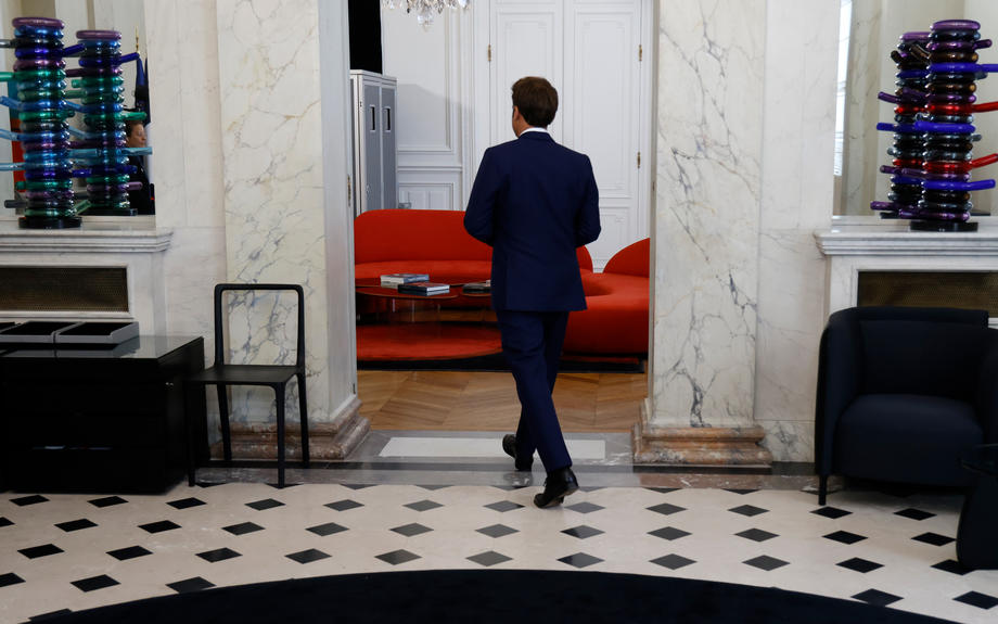 France’s President Emmanuel Macron meets Marine Le Pen