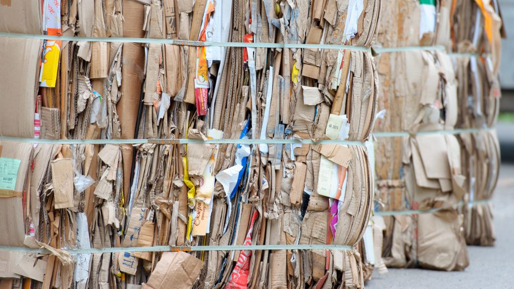 Waste paper for recycling