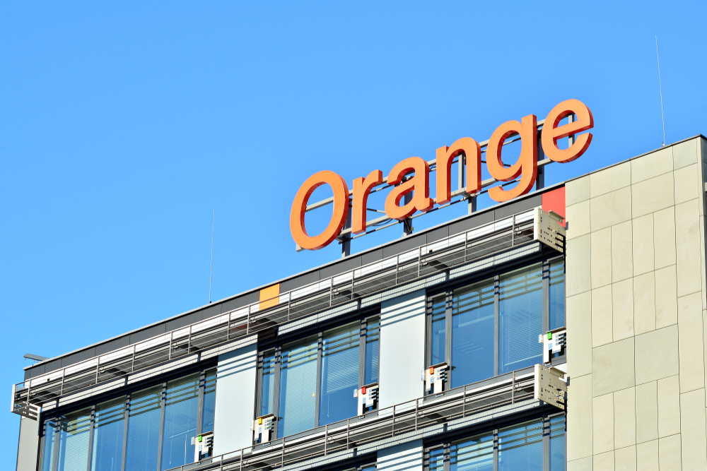 Warsaw,poland.,24,February,2018.sign,Orange.,Company,Signboard,Orange.