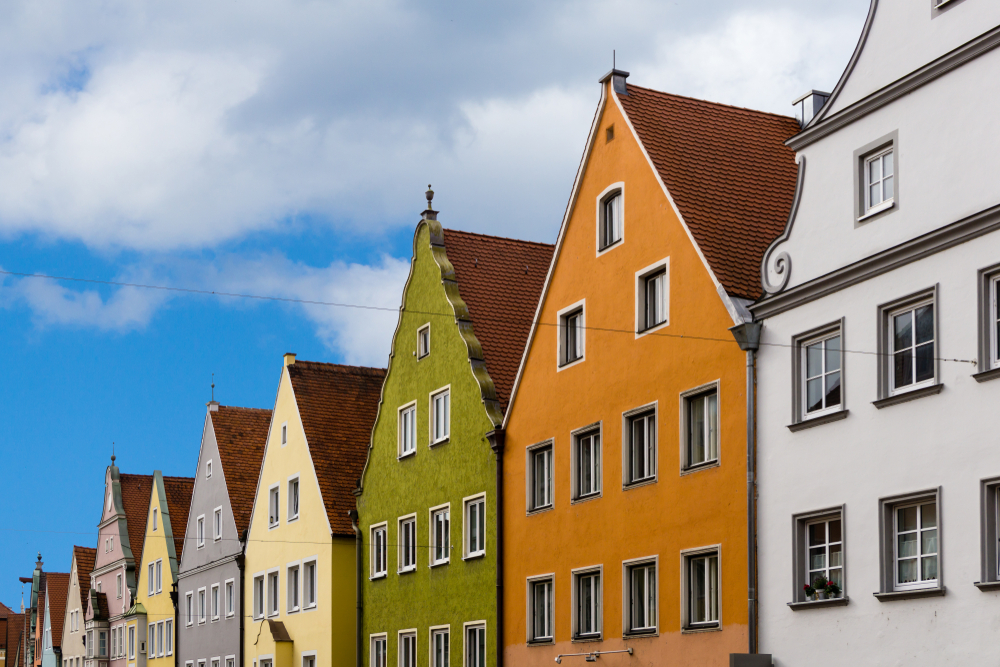 Colorful,Houses,Donauwörth,,Bavaria,,Germany