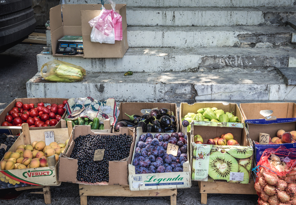 Chisinau,,Moldova,-,July,17,,2019:,Food,Street,Stall,In