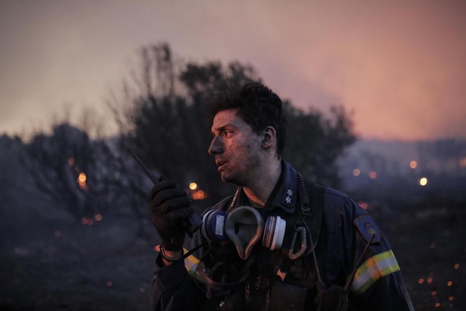 Wildfires raging in Greece