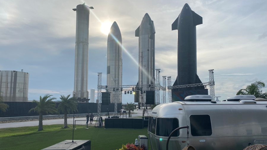 Backdrop of event SpaceX T-Mobile
