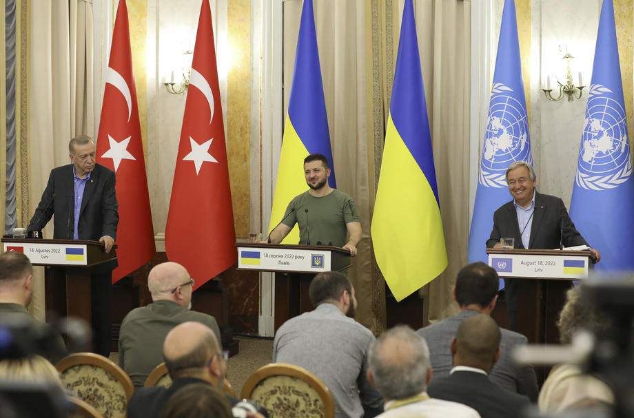Turkish President Erdogan and UN Secretary-General Guterres visit Ukraine