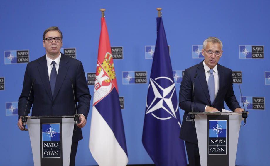 NATO Secretary General meeting with the President of Serbia in Brussels