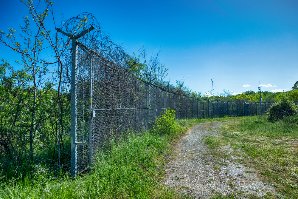 Bulgarian,Border,Police,Stand,Guard,Near,Barbed,Wire,Fence,Constructed