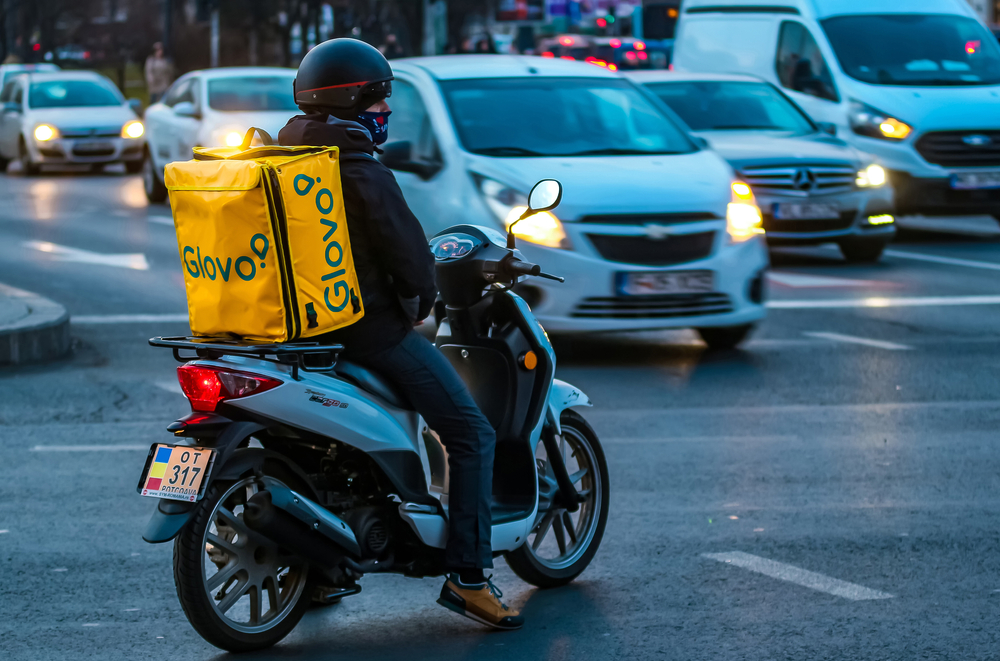 Bucharest,,Romania,-,January,28,,2020:,A,Glovo,Food,Delivery