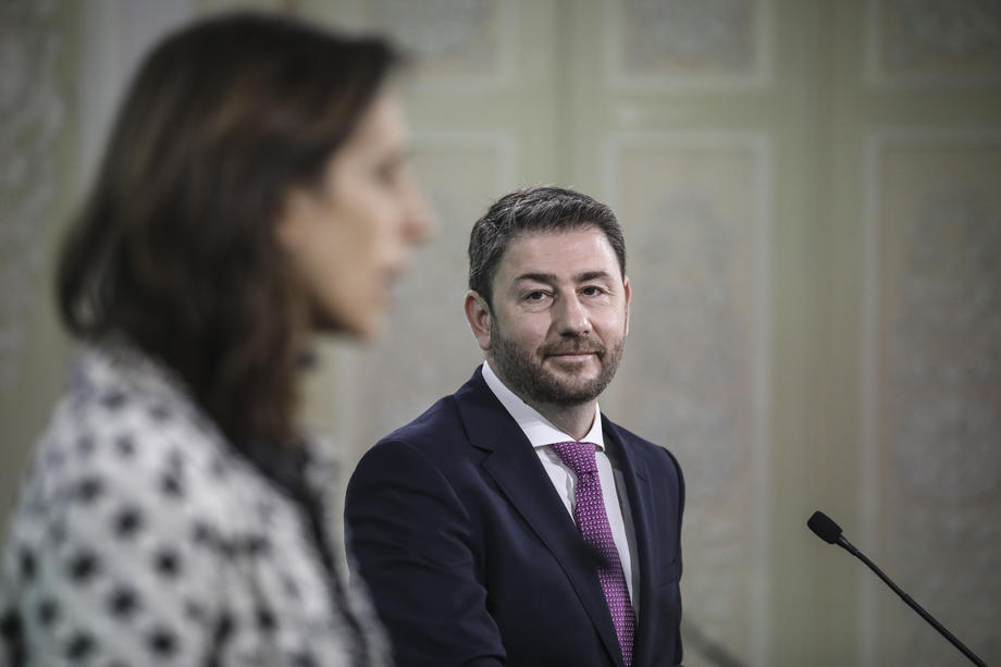 New Greek PASOK party leader Nikos Androulakis in Portugal