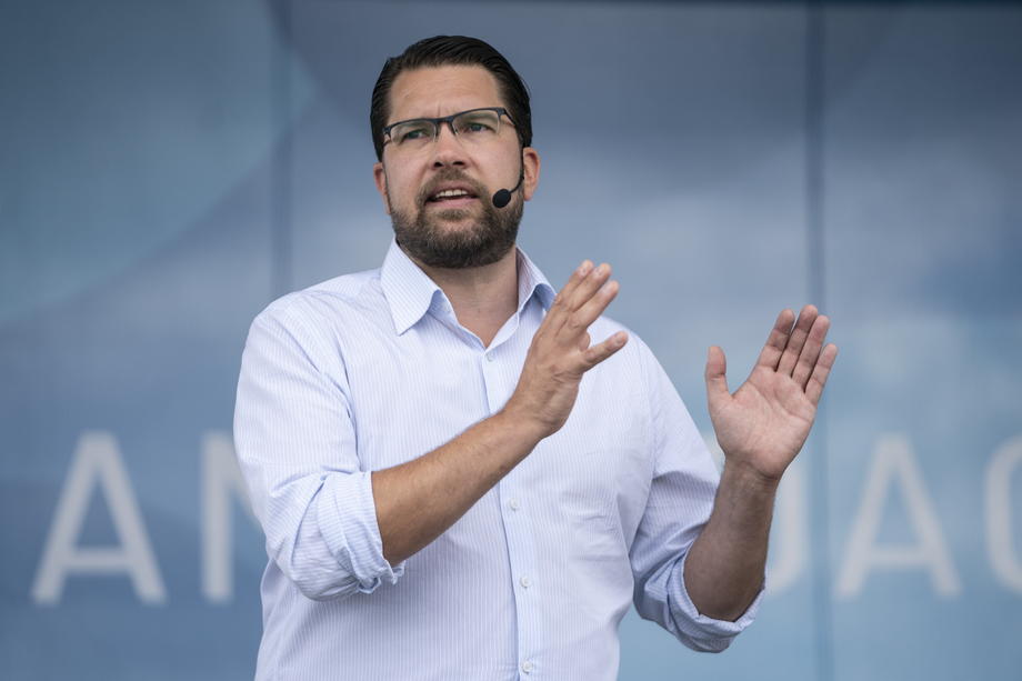 Sweden Democrats party leader Jimmie Akesson attends an event in Gothenburg