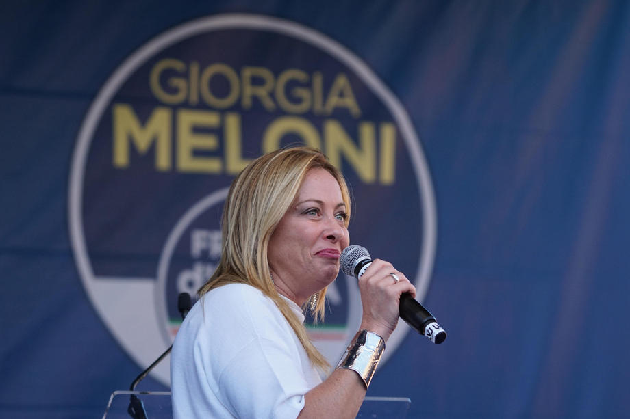 Brothers of Italy (FdI) leader Giorgia Meloni