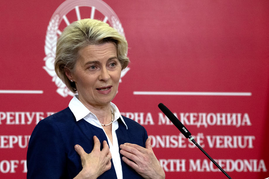 President of the European Commission Ursula von der Leyen visits North Macedonia