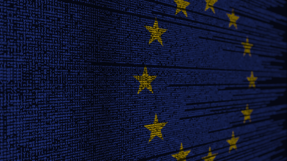 Program,Code,And,Flag,Of,The,Eu.,European,Union,Digital