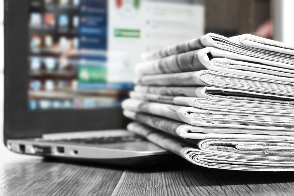 Newspapers,And,Laptop.,Different,Concepts,For,News,-,Network,Or