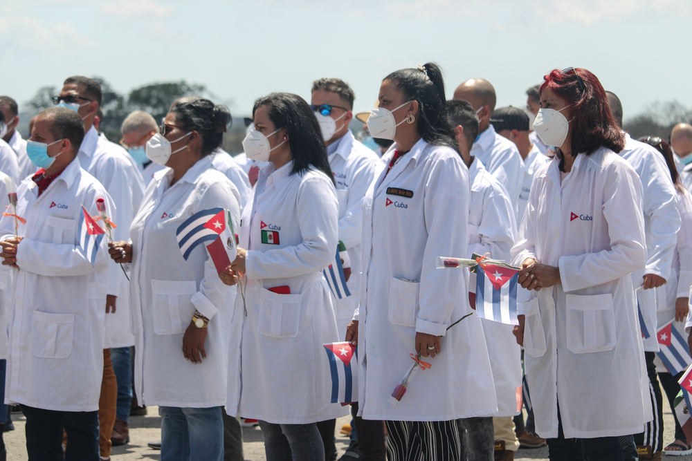 Havana,,Cuba;,03.30.2021:,Cuban,Doctors,Who,Worked,In,Mexico,Curing
