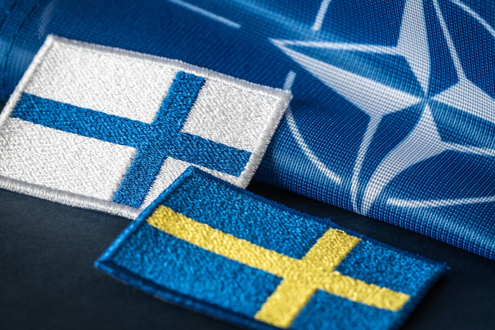 May,12.,2022.,Flags,Of,Nato,,Finland,And,Sweden,Applying