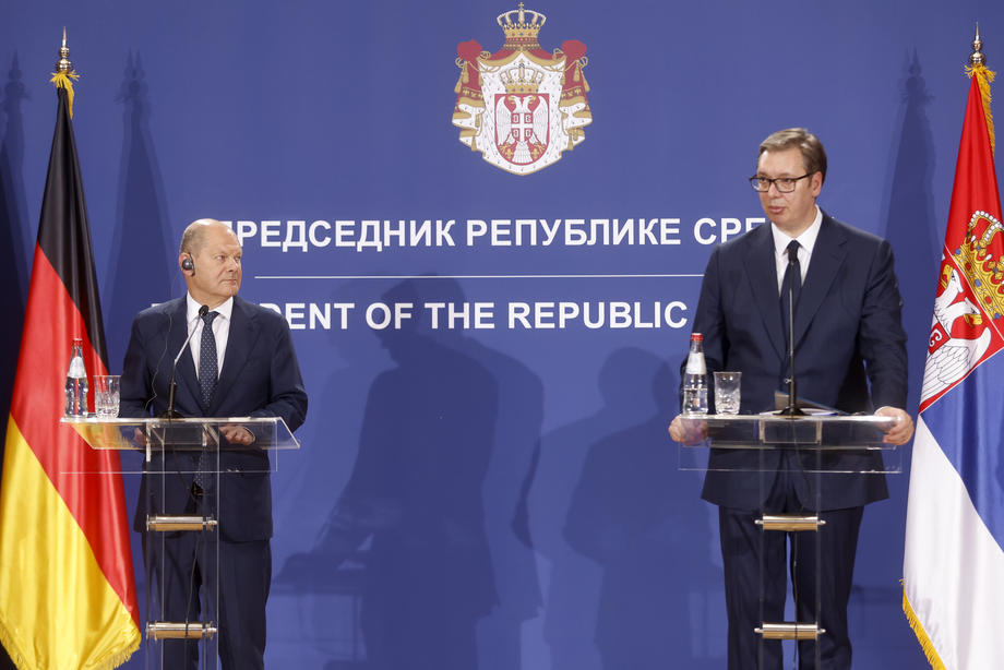 German Chancellor Olaf Scholz visits Serbia