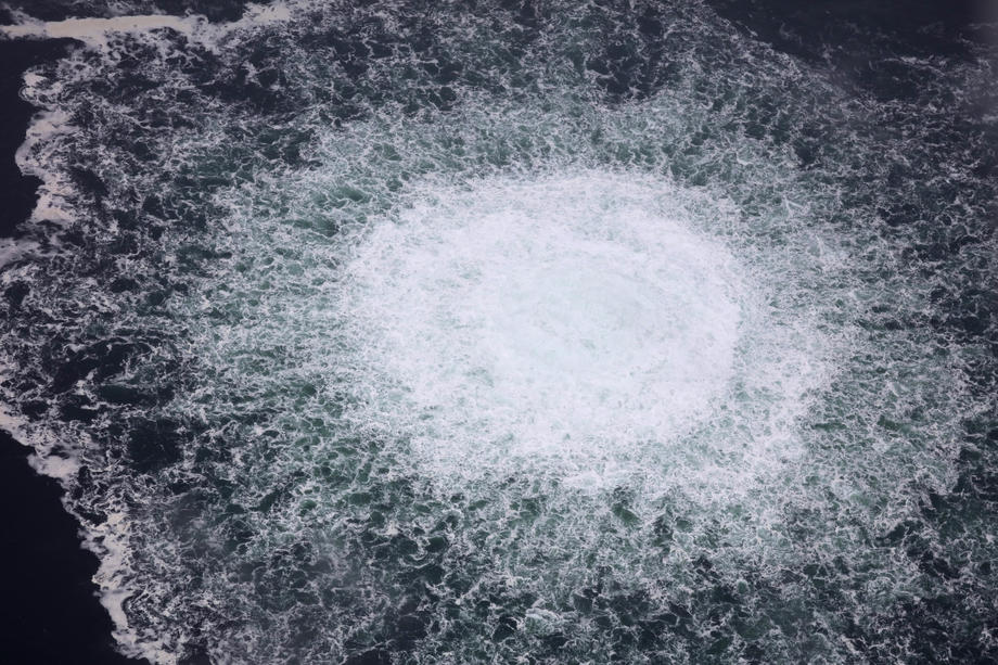 Nord Stream Gas leak off the Swedish coast